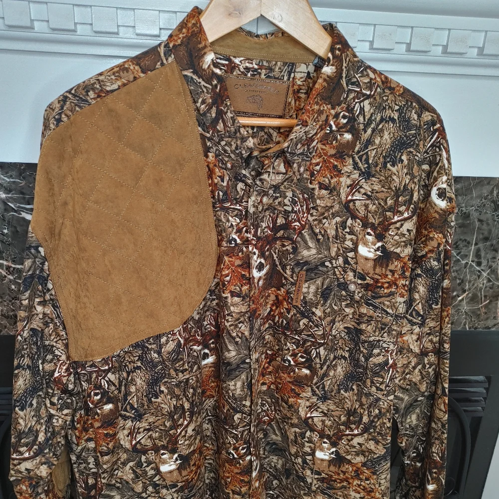 CLEARWATER OUTFITTERS SUEDE TRIM DEER HUNT SHIRT XXL - Picture 2 of 7
